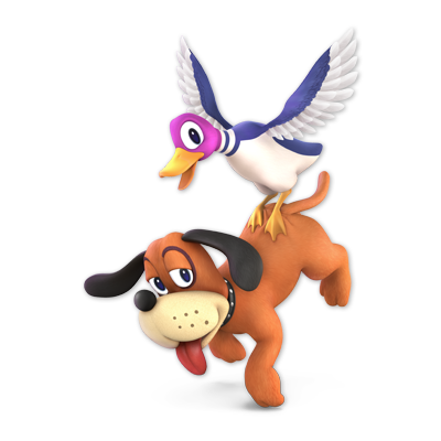 Duck Hunt as appearing in Super Smash Bros. Ultimate.