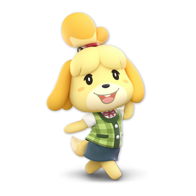 Isabelle as appearing in Super Smash Bros. Ultimate.